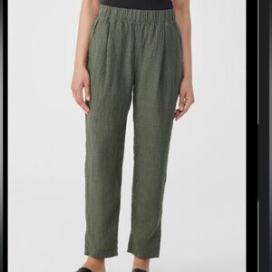 Eileen fisher Puckered Organic Linen Tapered Pant